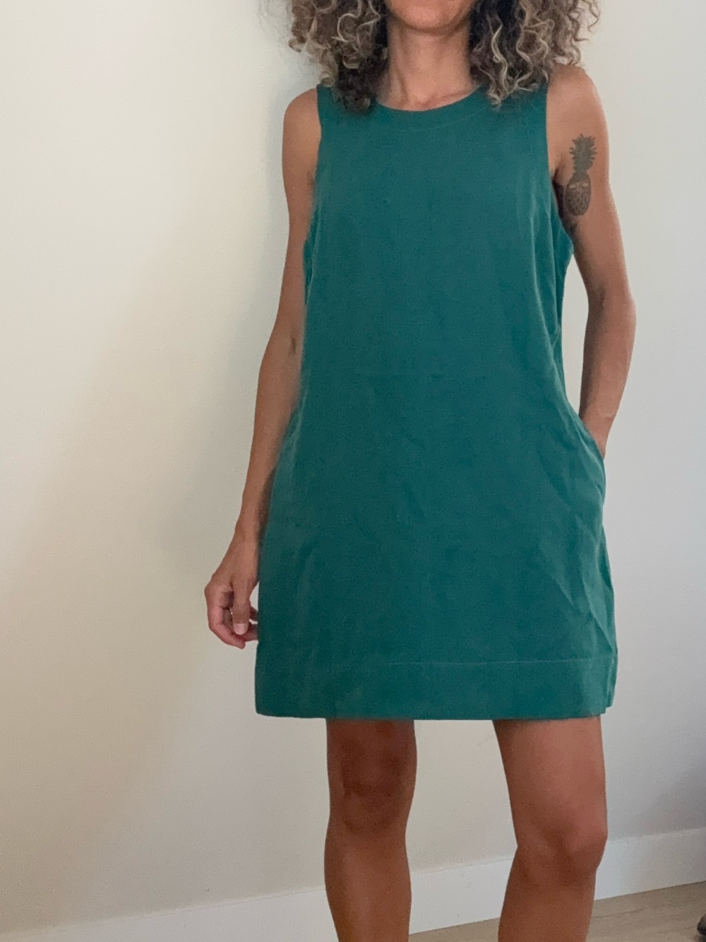 Linen Blend Sleeveless Low Back Summer Dress